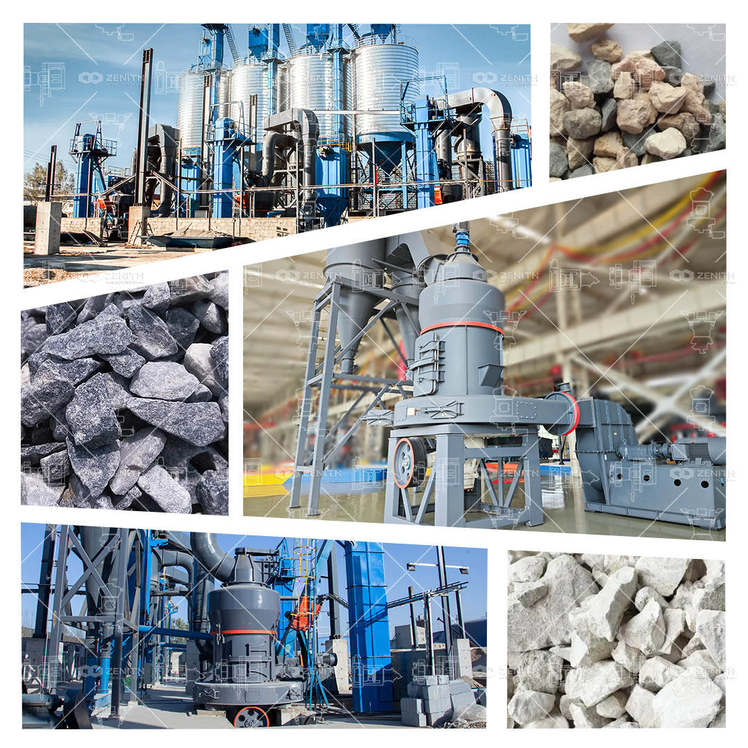 Grinding rollers and table inside LM series vertical roller mill
